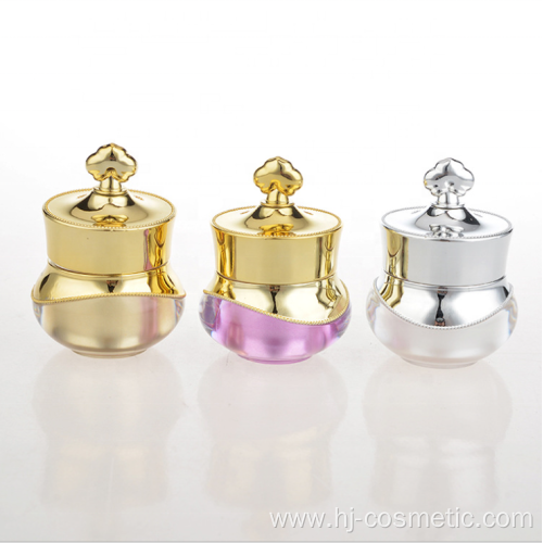 OEM/ODM high quality double-layer acrylic crown cosmetic jars with good price